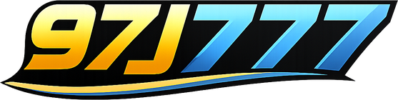 97j777 brand logo in purple futuristic style